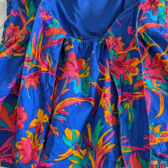 J. Crew Top Size 8 Tropical Floral Tie-back Strappy Flowy Spaghetti Strap #BQ035 - Picture 14 of 16